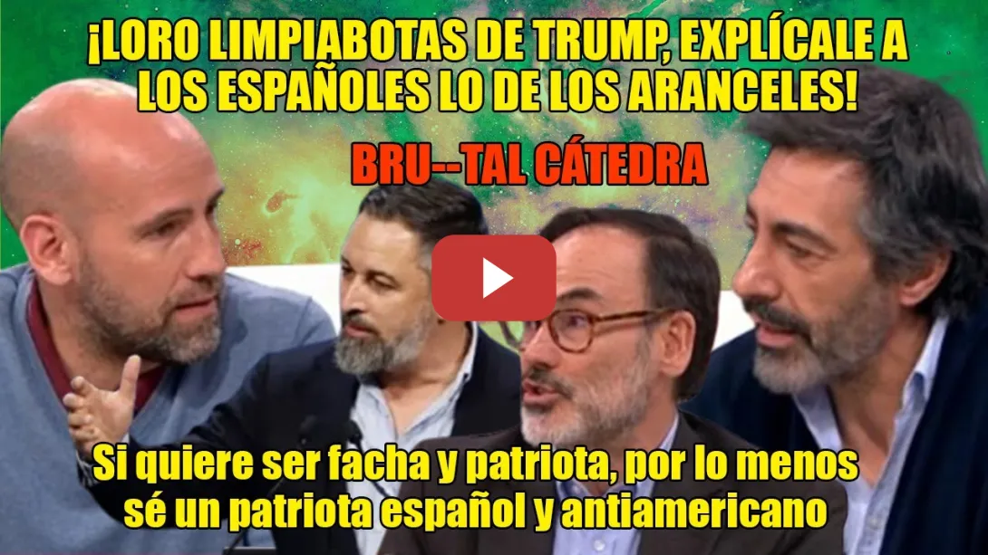 Embedded thumbnail for Gonzalo Miró ESTALLA contra el &quot;LORO LIMPIABOTAS&quot; de ABASCAL📢¡Es una COPIA CUTRE de Trump!