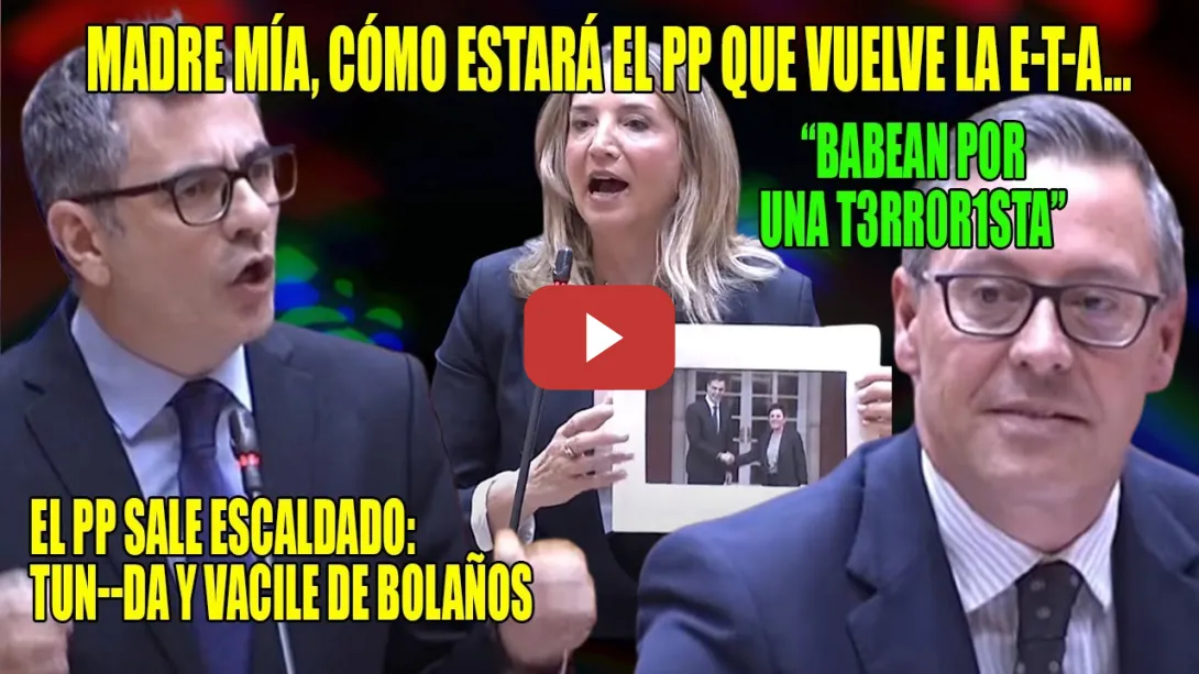 Embedded thumbnail for BOLAÑOS OVACIONADO tras TUMBAR al Ayusista Serrano y la GRITONA🔥¡Vuelve la E--T-A! ¡Nos AVERGÜENZA!🔥