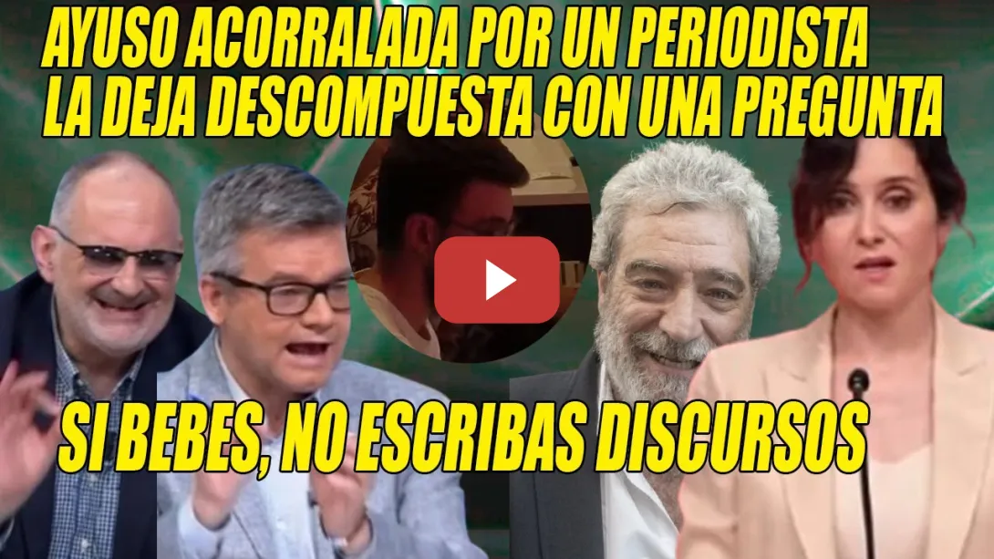 Embedded thumbnail for PERIODISTA FRENA los DELIRIOS de Ayuso, q SE CA-GA al PREGUNTARLE x el G.C. de la UCO PATRIÓTICA
