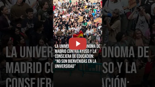 Embedded thumbnail for La Universidad Autónoma de Madrid contra AYUSO: "No es bienvenida en la universidad pública"