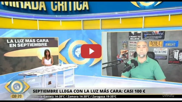 Embedded thumbnail for Rubén Sánchez: "La factura de la luz se ha disparado un 20% con respecto a agosto del año pasado"