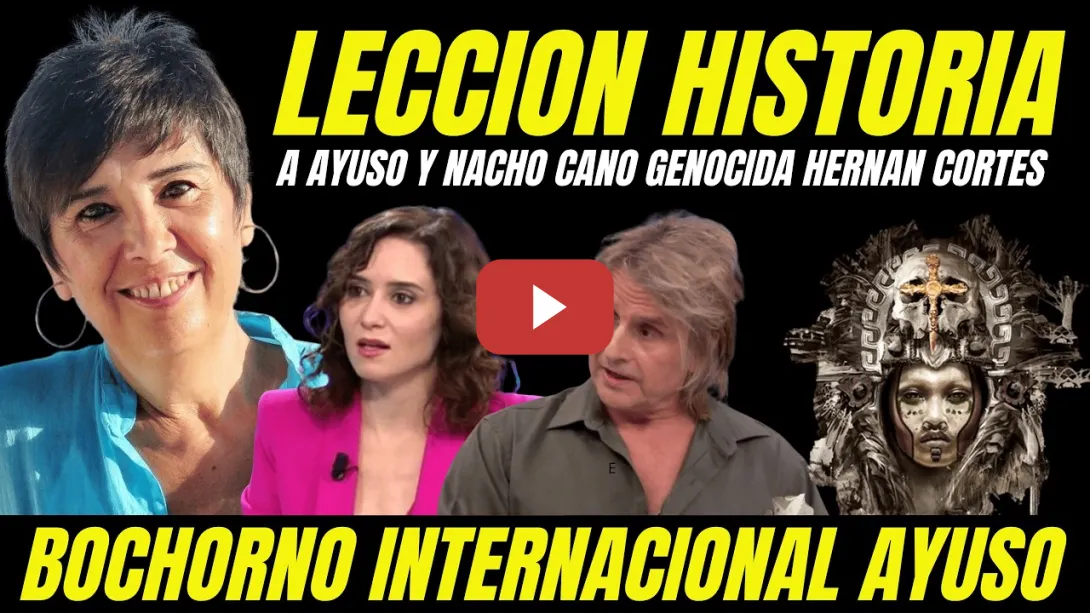 Embedded thumbnail for AYUSO Y NACHO CANO RECIBEN DURO "LECCIÓN DE HISTORIA DE NIEVES CONCOSTRINA"