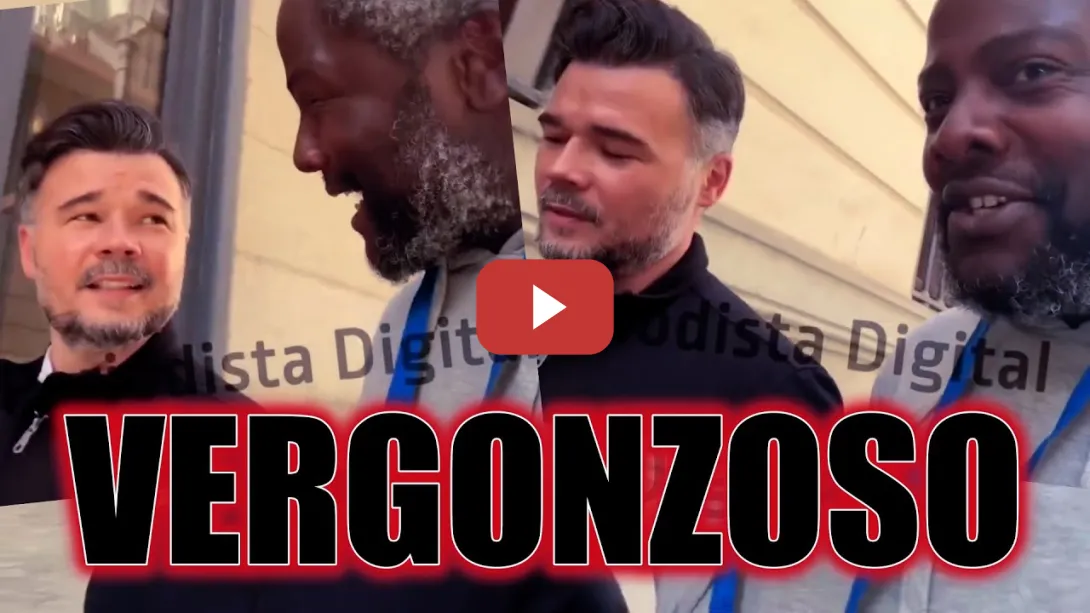 Embedded thumbnail for Ndongo vuelve a acosar a Rufián y lo persigue por la calle