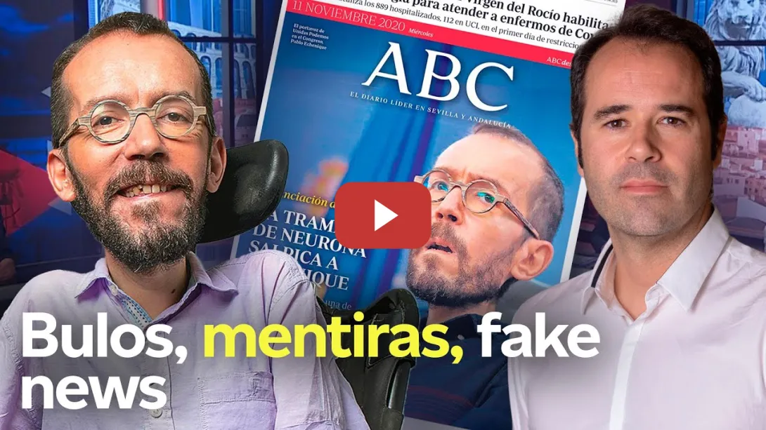 Embedded thumbnail for Echenique DESTROZA a Chicote con las portadas falsas del ABC sobre Podemos