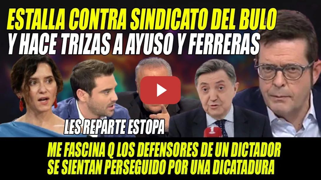 Embedded thumbnail for IMPRESIONANTE H0STIÓN de Lapitz a Ferreras, Negre y Ayuso-¡Se RÍE de Losantos!-¡DEFENSORES de FRANCO