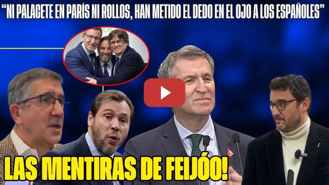 Embedded thumbnail for Puente ARRUINA las TROLAS d FEIJÓO para RECHAZAR PENSIONES, DANA y Transporte &quot;Ni OKUPAS ni REGALOS&quot;