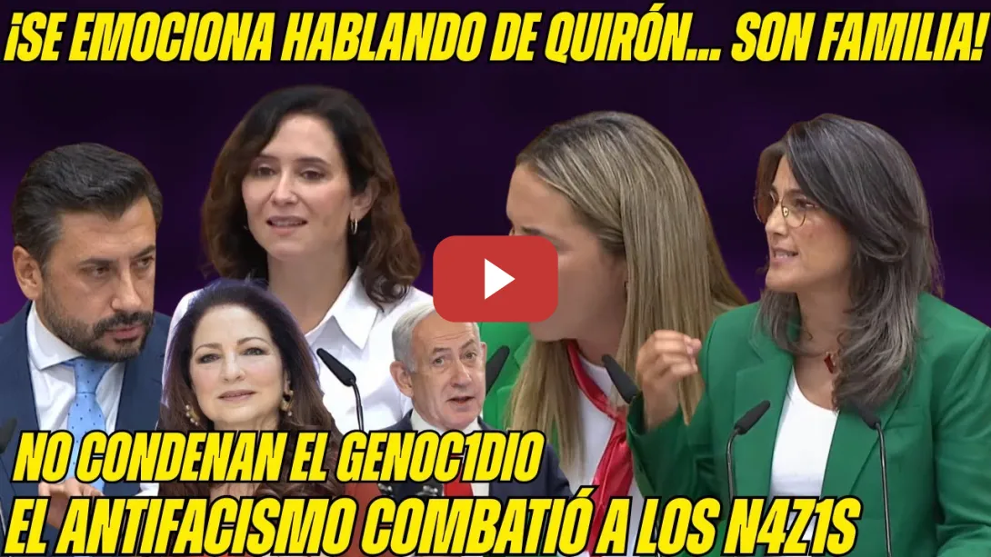 Embedded thumbnail for BERGEROT y ESPINAR HUNDEN a LADY QUIRÓN AYUSO y PORTAVOZ por NO CONDENAR a NETANYAHU. NOVIO PALANTE!