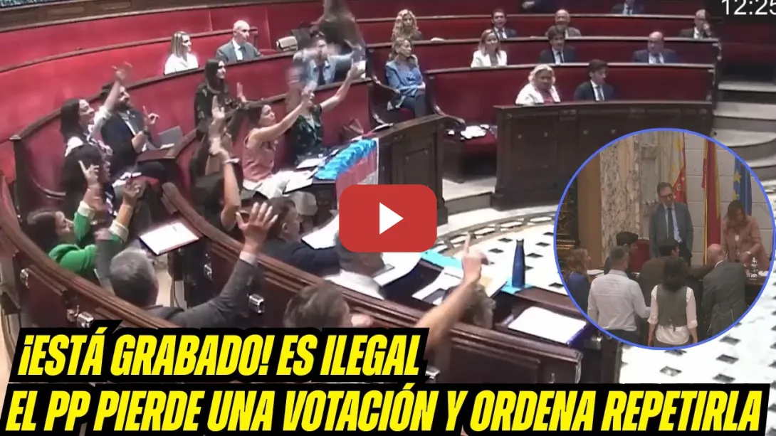 Embedded thumbnail for LÍO MONUMENTAL! CACICADA del PP en Valencia: PIERDEN una VOTACIÓN y ordena REPETIRLA!