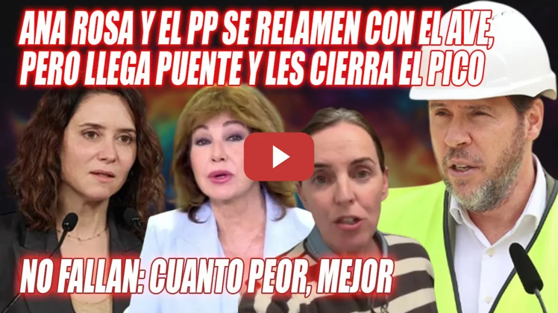 Embedded thumbnail for Óscar Puente CIERRA el PICO a Ana Rosa, q hace CHISTES y SE RELAME como Ayuso cuando hay PROBLEMAS