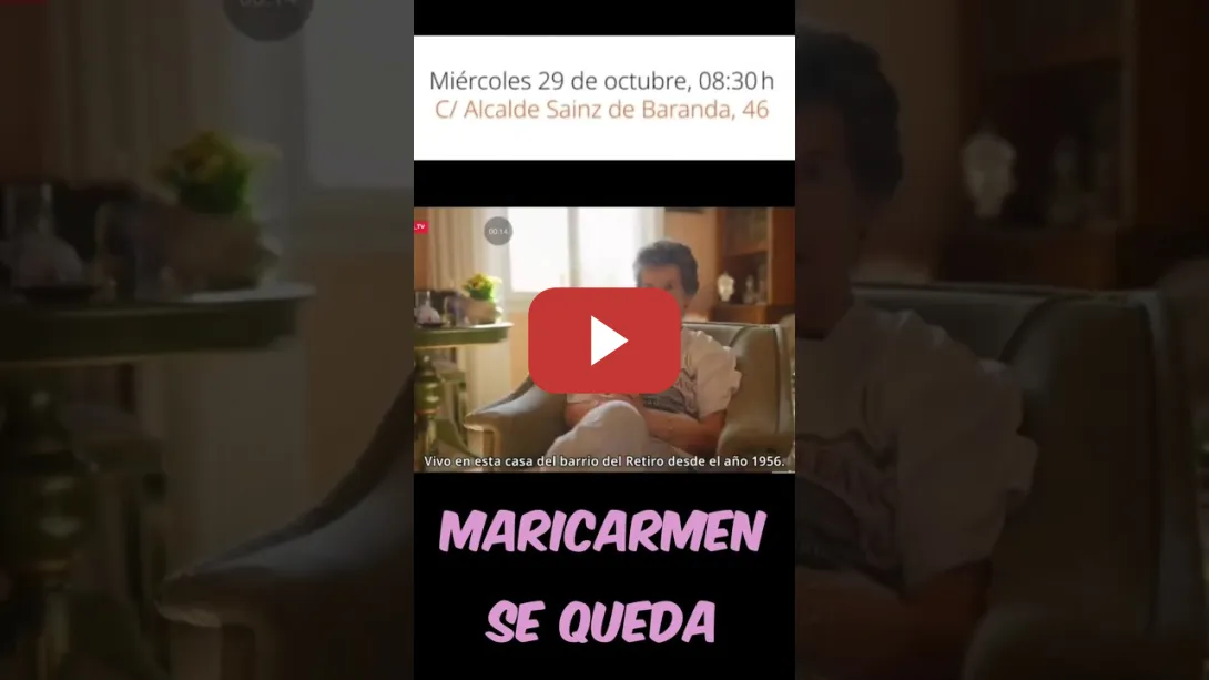 Embedded thumbnail for PAREMOS EL DESAHUCIO DE MARICARMEN: MIÉRCOLES 8:30 C/ ALCALDE SAINZA DE BARANDA 46