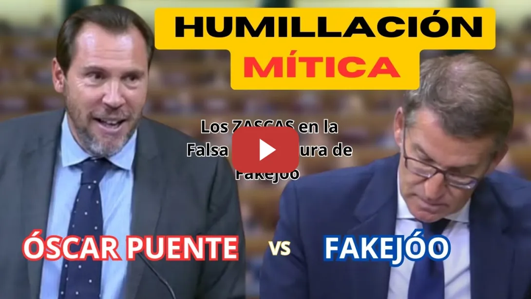Embedded thumbnail for Mítica Intervención de Óscar Puente en la investidura FAKE de Feijóo