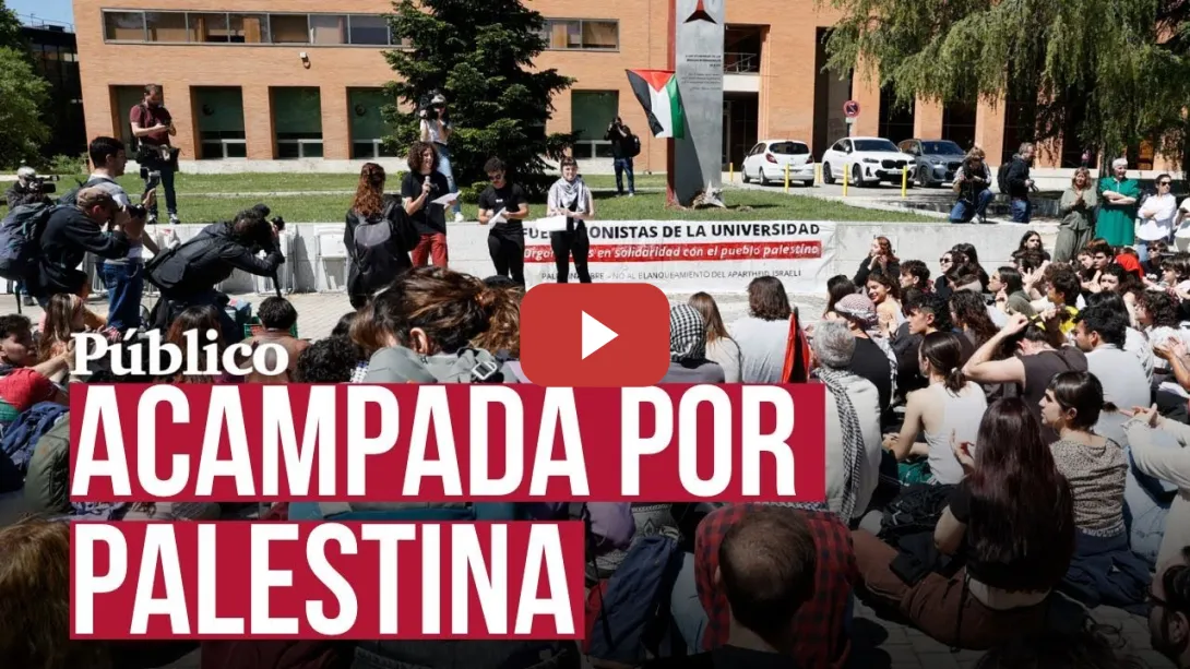 Embedded thumbnail for Jóvenes españoles acampan en las universidades y claman contra el genocidio en Gaza