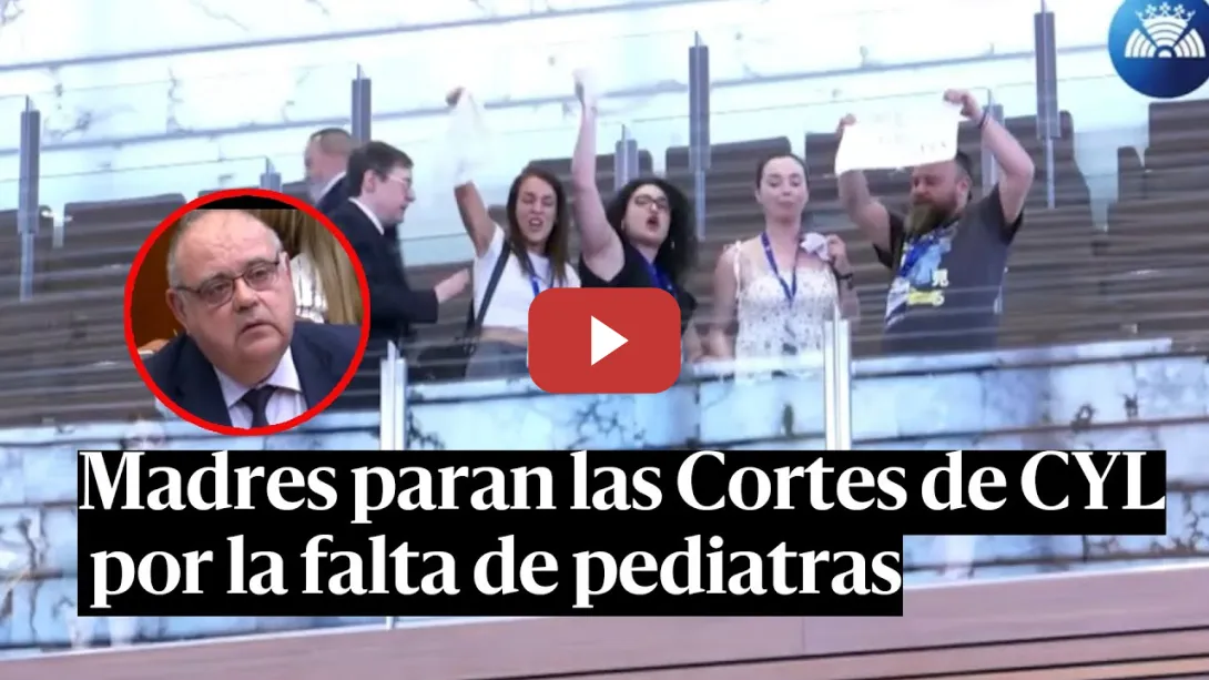 Embedded thumbnail for Unas MADRES paran las Cortes de Castilla y León por la FALTA de PEDIATRAS: &quot;¡Consejero Dimisión!&quot;