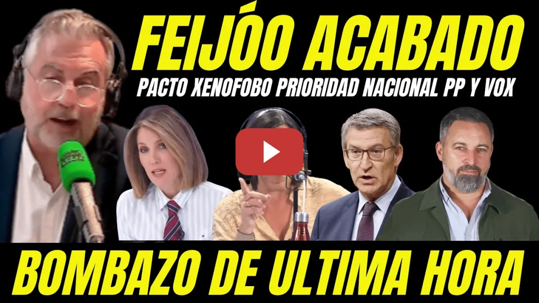 Embedded thumbnail for FEIJÓO ACABADO NO SERÁ NUNCA PRESIDENTE "ALSINA, SILVIA INTXAURRONDO Y ÀNGELS BARCELÓ FULMINAN AL PP