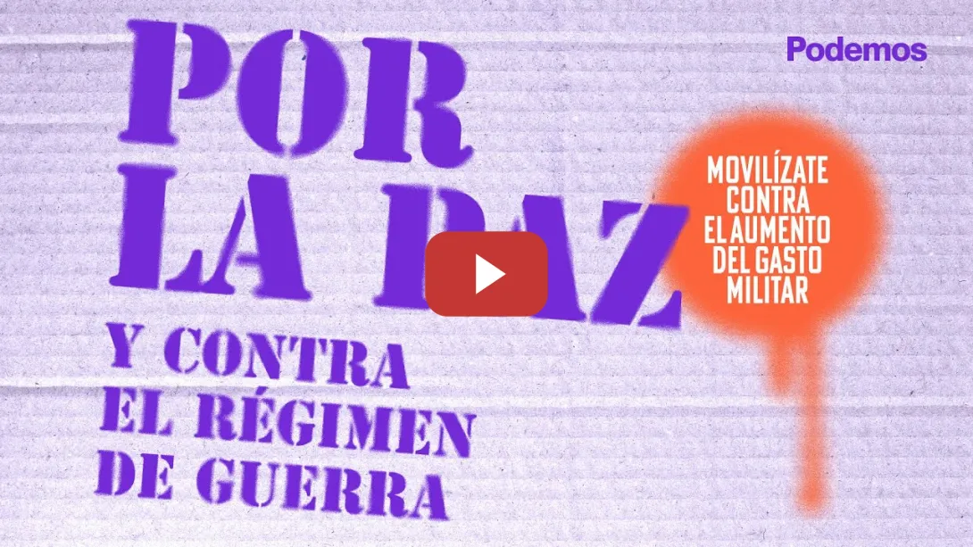 Embedded thumbnail for Por la paz y contra el régimen de guerra. Ione Belarra e Irene Montero en Madrid