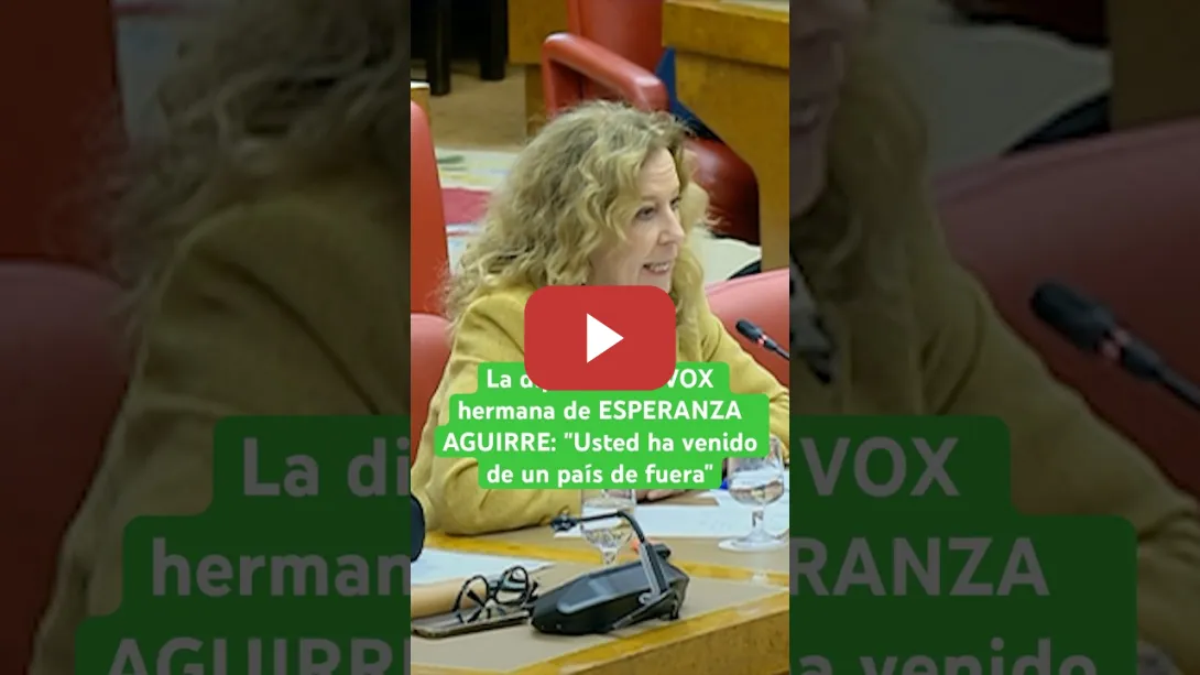 Embedded thumbnail for 👀 La diputada de #VOX hermana de ESPERANZA AGUIRRE contra la directora de Juventud #congreso #short