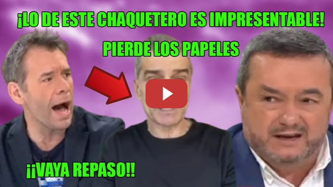 Embedded thumbnail for Se LLEVA una TUNDA Toni Cantó x INSULTAR en DIRECTO🔥Chema Crespo lo en su SITIO🔥¡ASÍ TE VA!