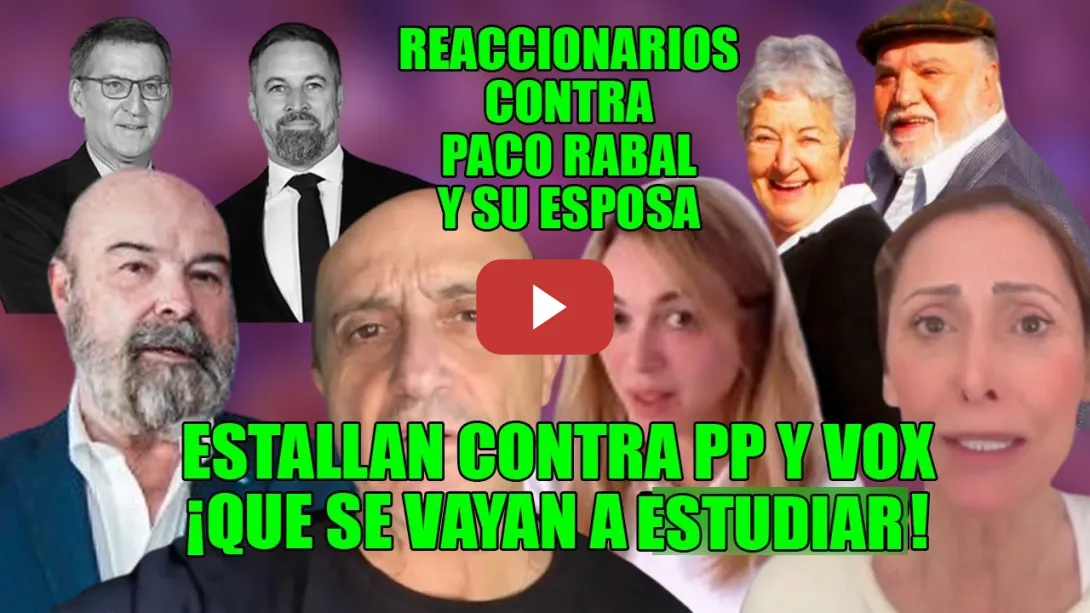Embedded thumbnail for ¡DEMENTES!⚡RESINES ESTALLA x la FECHORÍA de PP-VOX contra Paco Rabal⚡¡¿No será pq son de IZQUIERDAS!