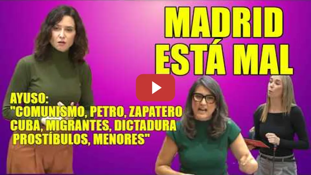 Embedded thumbnail for La izquierda pregunta por Madrid y el acoso sexual en Móstoles, Ayuso insulta y suelta Bulos
