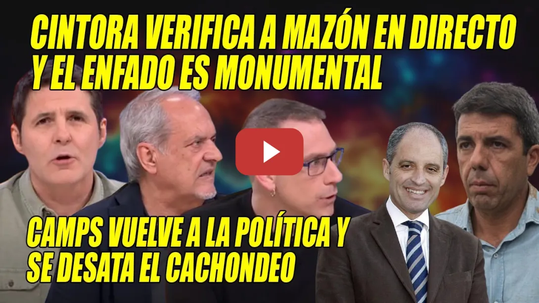 Embedded thumbnail for PILLADA de Cintora a Mazón, y ENFADO de Aroca-Ramos💥NO REÍRSE: VUELVE CAMPS a la POLÍTICA valenciana