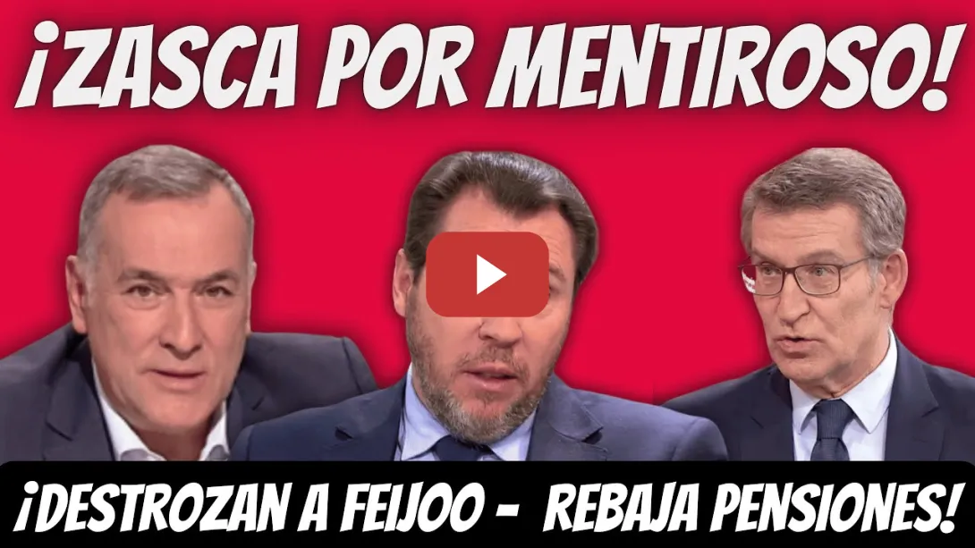 Embedded thumbnail for Óscar Puente LLAMA MENTIROSO a Feijóo​ - Xabier Fortes RETRATA la HIPOCRESÍA del PP