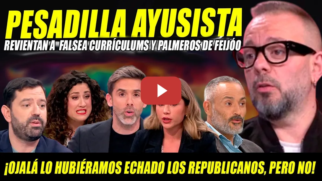 Embedded thumbnail for ¡LADRÓN! BOMBA MAESTRE-YÉLAMO: SE CEPILLAN A LACAYOS DEL YOUTUBER JUAN CARLIUS, FEIJÓO Y AYUSISTA