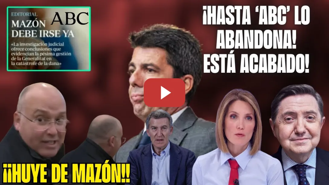 Embedded thumbnail for TELLADO HUYE cuando PREGUNTAN por MAZÓN. FEIJÓO AUSENTE mientras la DERECHA MEDIÁTICA le SENTENCIA!
