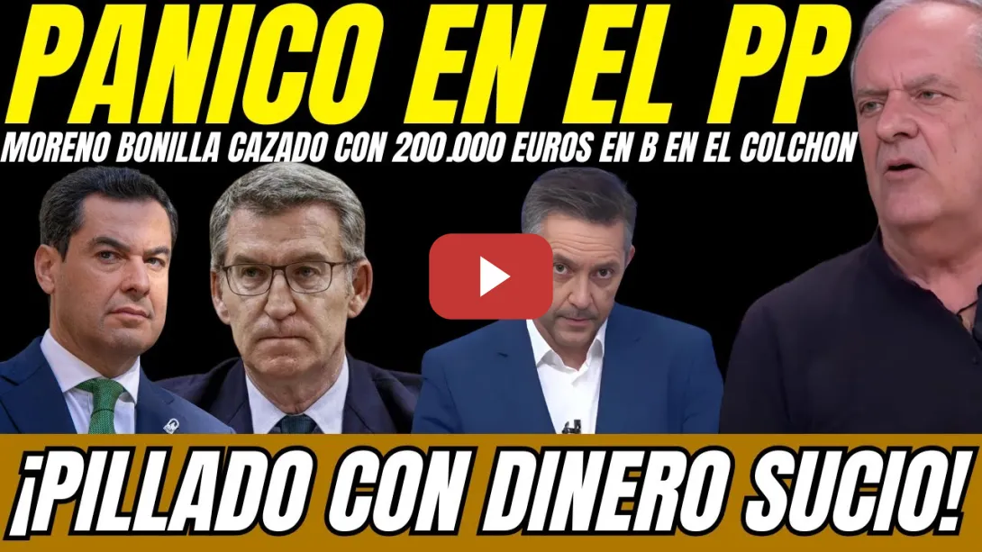 Embedded thumbnail for 💣 BOMBAZO de Aroca: Moreno Bonilla CAZADO con 200.000 EUROS en B en el COLCHON de su CASA