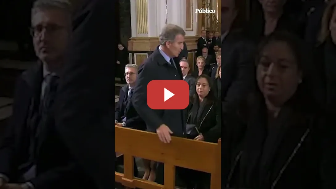 Embedded thumbnail for Feijóo llega tarde al funeral por las víctimas de la DANA en València