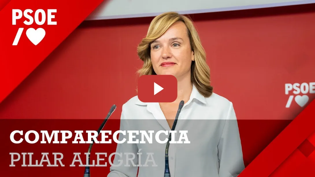 Embedded thumbnail for Comparecencia de Pilar Alegría