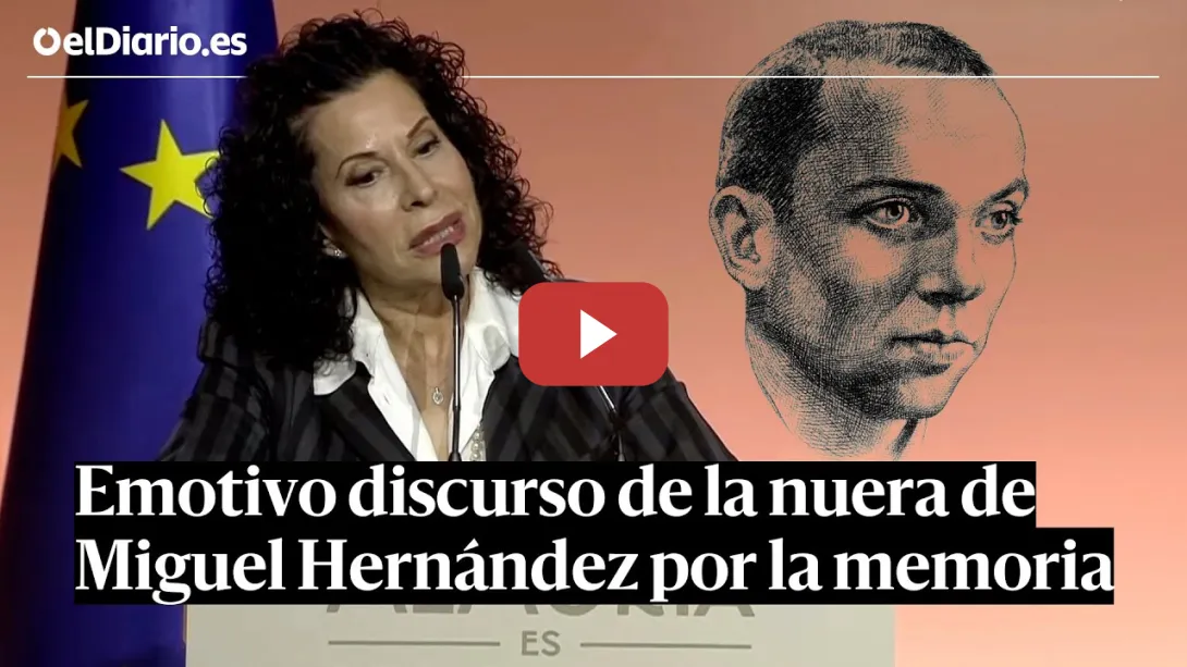Embedded thumbnail for El EMOTIVO discurso de la nuera de MIGUEL HERNÁNDEZ: &quot;A las cunetas nadie lleva flores&quot;