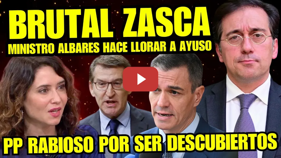 Embedded thumbnail for ¡BRUTAL! MINISTRO ALBARES HACE ESTALLAR a PP Y AYUSO "PILLADOS CON ILEGALIDADES EN CENSO ELECTORAL"