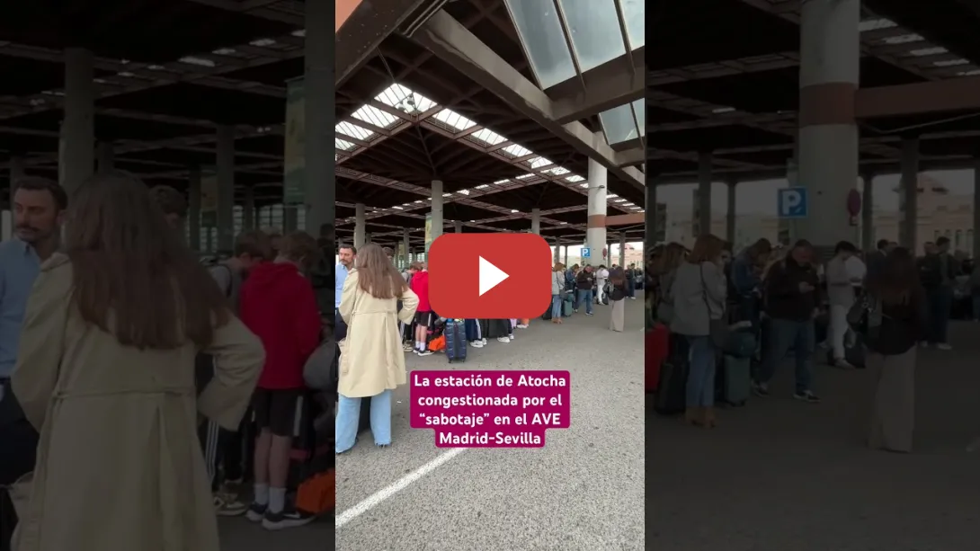 Embedded thumbnail for ‼️ Congestión y colas en Atocha por el “sabotaje” en el AVE Madrid-Sevilla