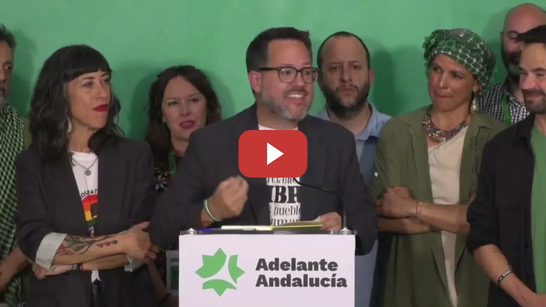 Embedded thumbnail for José Ignacio García celebra los buenos resultados de Adelante Andalucía