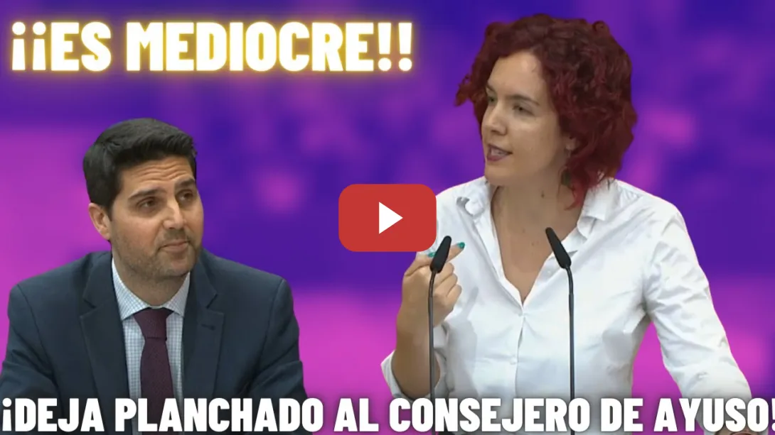 Embedded thumbnail for 👏¡CON DOS OVAR...!👏 María Pastor deja TIRITANDO al Consejero de Educación de Ayuso tras su RAC*SMO!