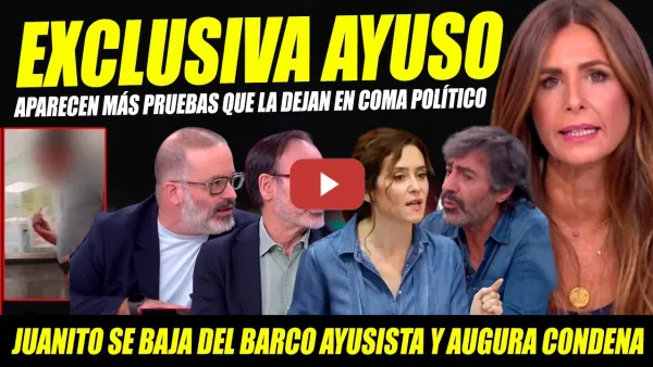 Embedded thumbnail for NUEVA PRUEBA EN VÍDEO DEJA EN JAQUE A AYUSO. JUAN DEL VAL ANTICIPA CONDENA POR ÁTICO