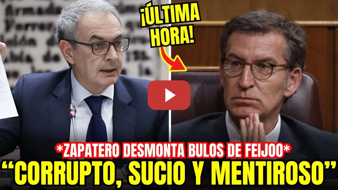 Embedded thumbnail for 🔥 ¡ZAPATERO SIN PIEDAD! DESMONTA LOS BULOS DEL PP DE FEIJOO EN COMISION: 'SUCIOS MENTIROSOS'