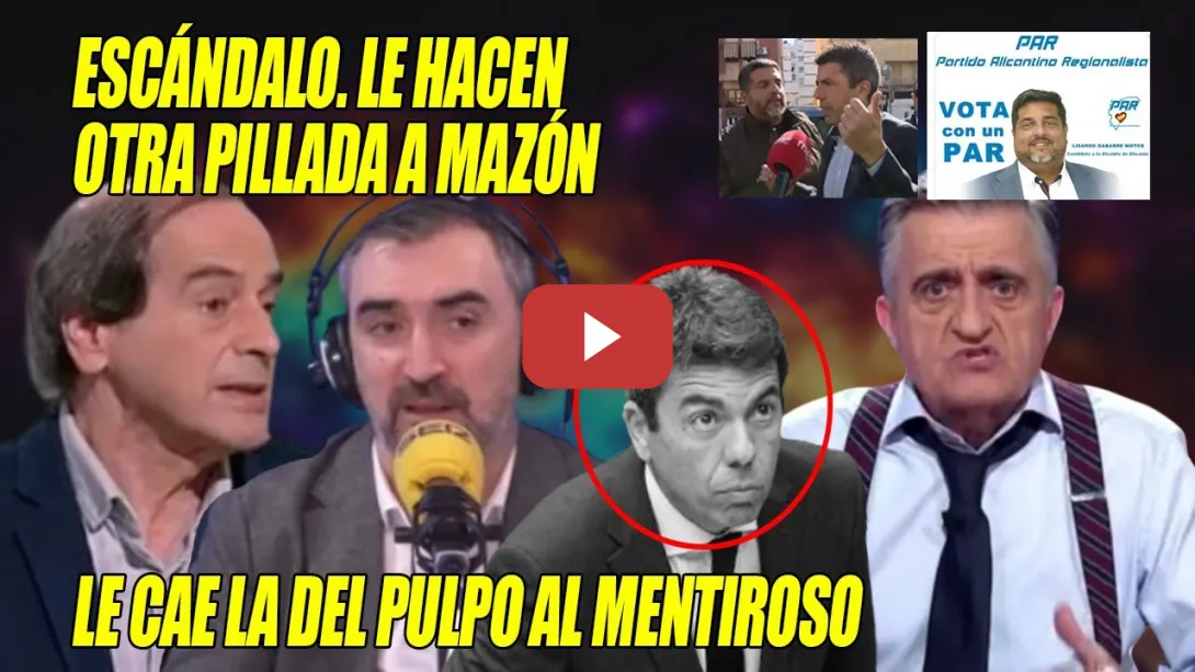 Embedded thumbnail for ESCÁNDALO💢🤥PILLAN a PEPEROS con CARNET aplaudiendo a Mazón💢Lo APLASTAN Wyoming, Escolar y Lafuente