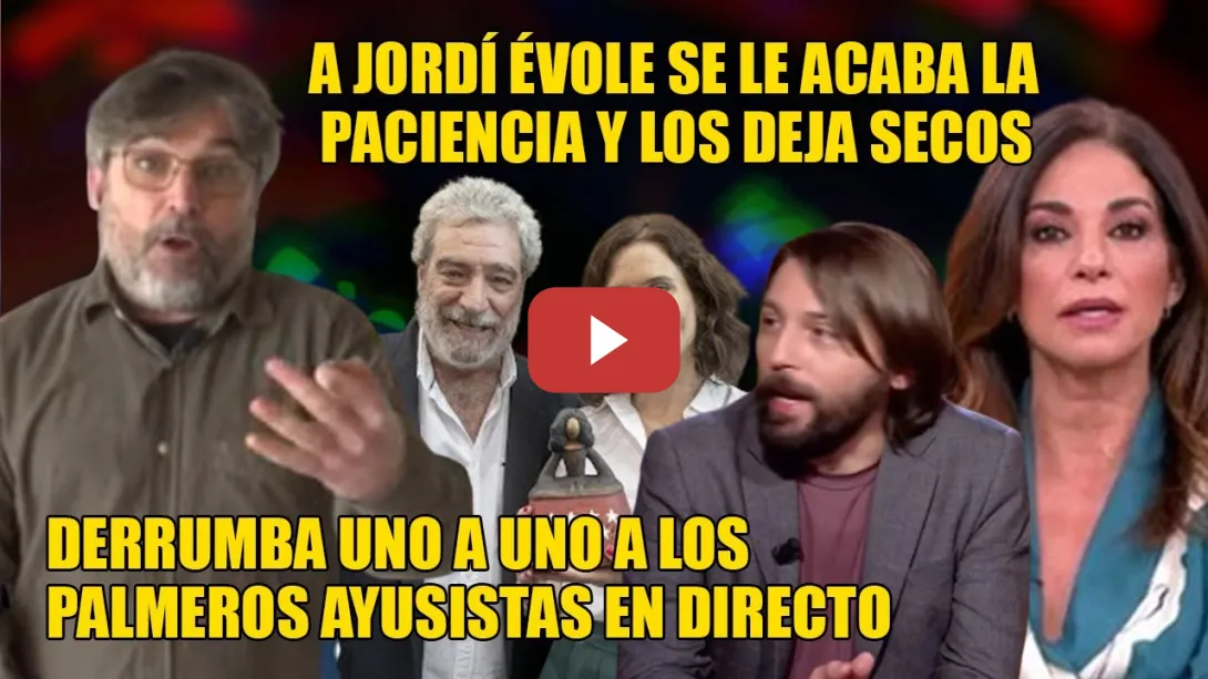 Embedded thumbnail for 👏JORDI ÉVOLE deja SECA a Mariló Montero por PASARSE DE LISTA y ARRASA a Soto Ivars, Ayuso y MAR