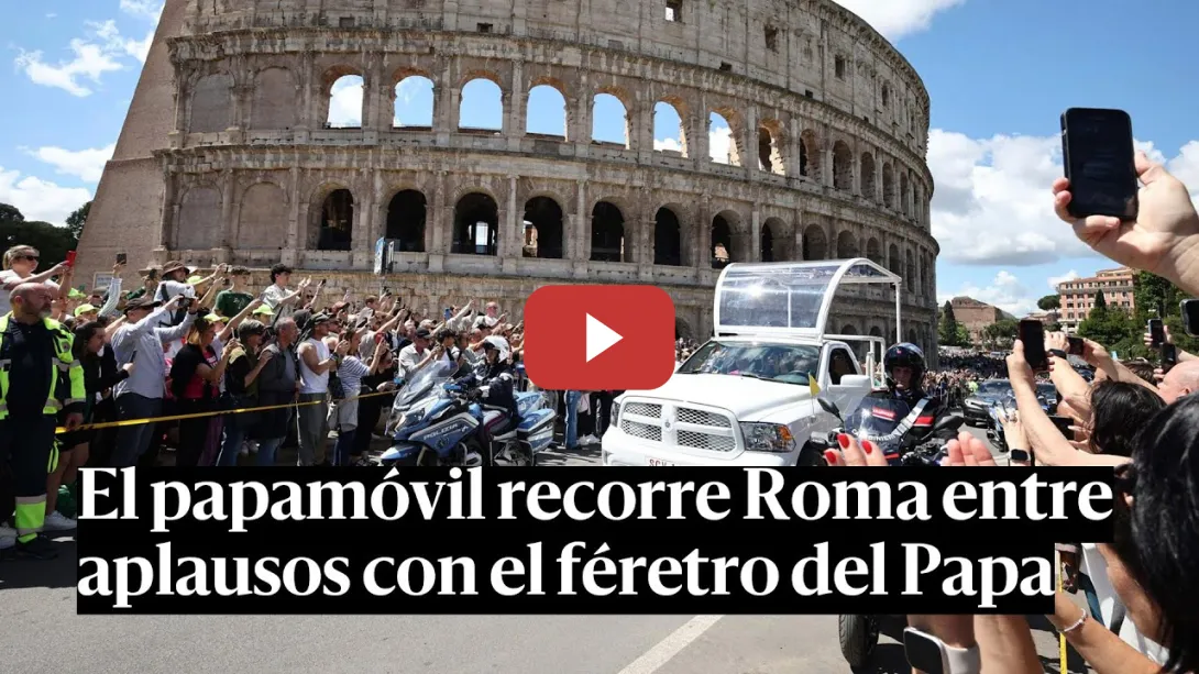 Embedded thumbnail for Así ha recorrido el PAPAMÓVIL las calles de Roma con el féretro del PAPA