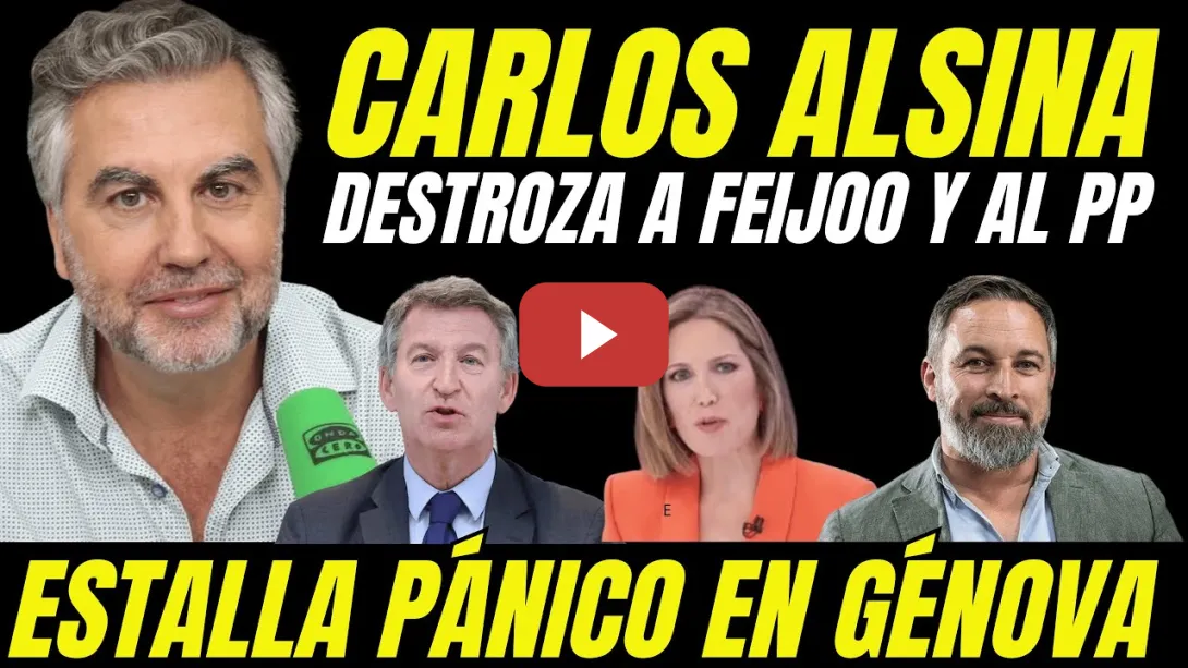 Embedded thumbnail for PÁNICO EN GÉNOVA &quot;CARLOS ALSINA DESTROZA A FEIJÓO&quot; DESMONTAN BULOS SOBRE INMIGRACIÓN