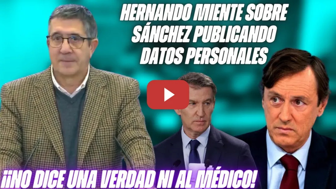 Embedded thumbnail for Patxi López PILLA MINTIENDO a Rafa HERNADO sobre SÁNCHEZ🔥 ¡FEIJÓO sigue soltando PATRAÑAS!