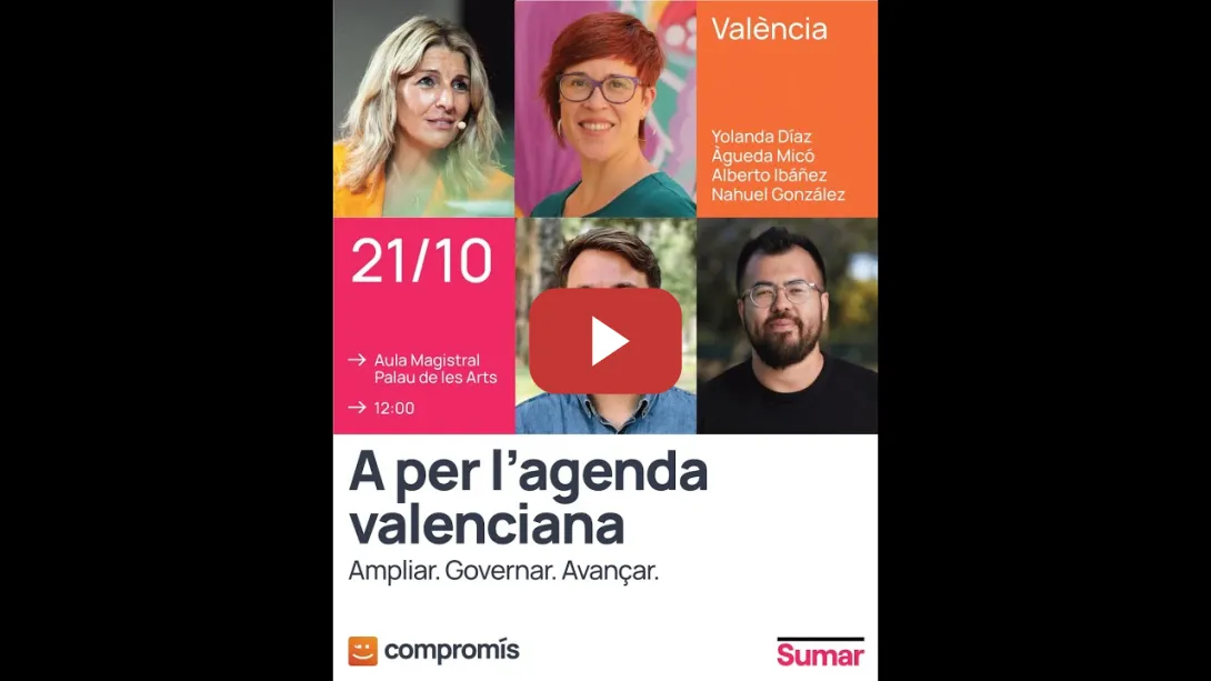 Embedded thumbnail for A per l&#039;agenda valenciana. Ampliar. Governar. Avançar.