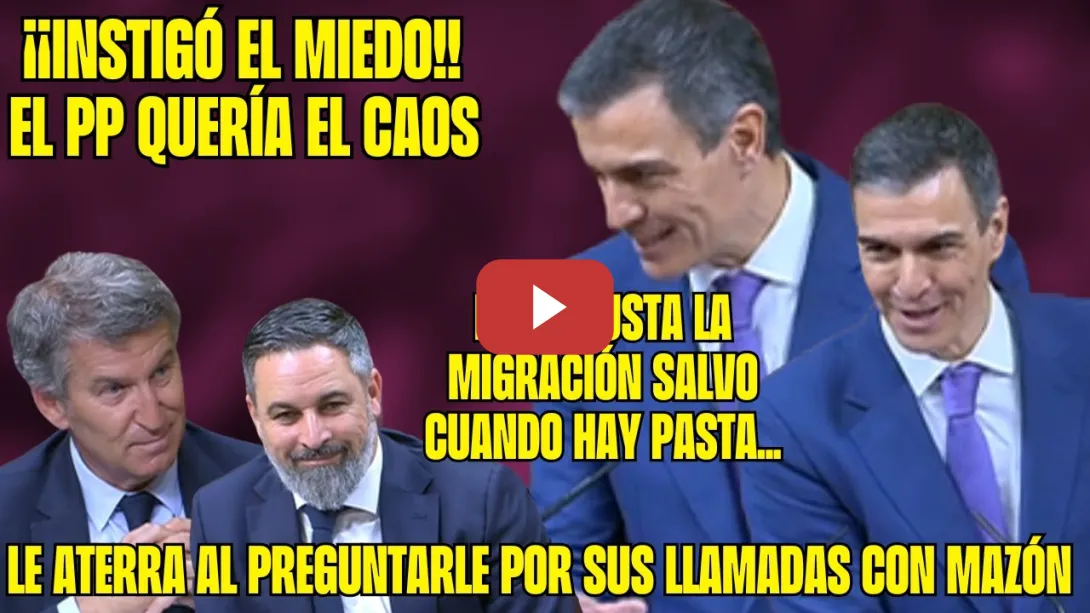 Embedded thumbnail for SÁNCHEZ HUMILLA a FEIJÓO y ABASCAL ¡Le PILLA COPIANDO! ¡NINGUNA LECCIÓN del PARTIDO del VENTORRO!
