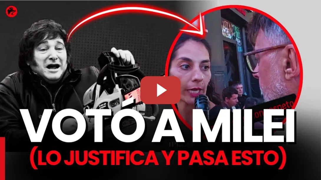 Embedded thumbnail for Una votante de Milei intenta explicar su voto… y pasa esto