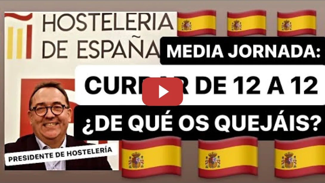 Embedded thumbnail for Presidente de hosteleros: currar de 12 a 12 es media jornada. Yzuel