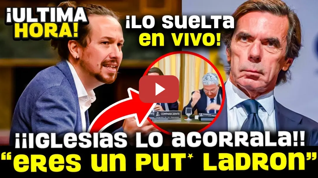Embedded thumbnail for 💥¡¡BOMBAZO!!  EL DÍA QUE PABLO IGLESIAS DEJÓ EN RIDÍCULO A JOSÉ MARÍA AZNAR EN PÚBLICO