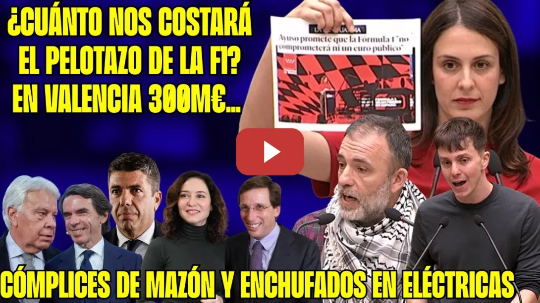 Embedded thumbnail for CÓMPLICES VENTORRO! APALEAN a ALMEIDA y AYUSO ¡CHANCHULLOS F1 y la INQUIOKUPA ÁTICO! BRONCA MADRID!
