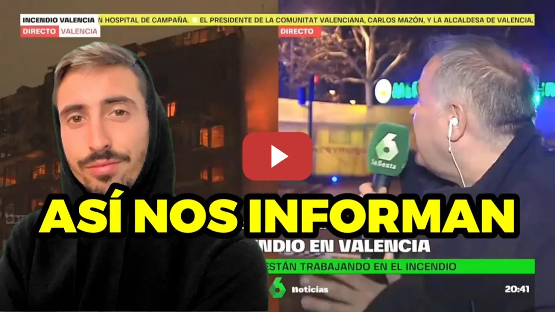 Embedded thumbnail for Así informa Ferreras y laSexta sobre el incendio de Valencia | Rubén Hood