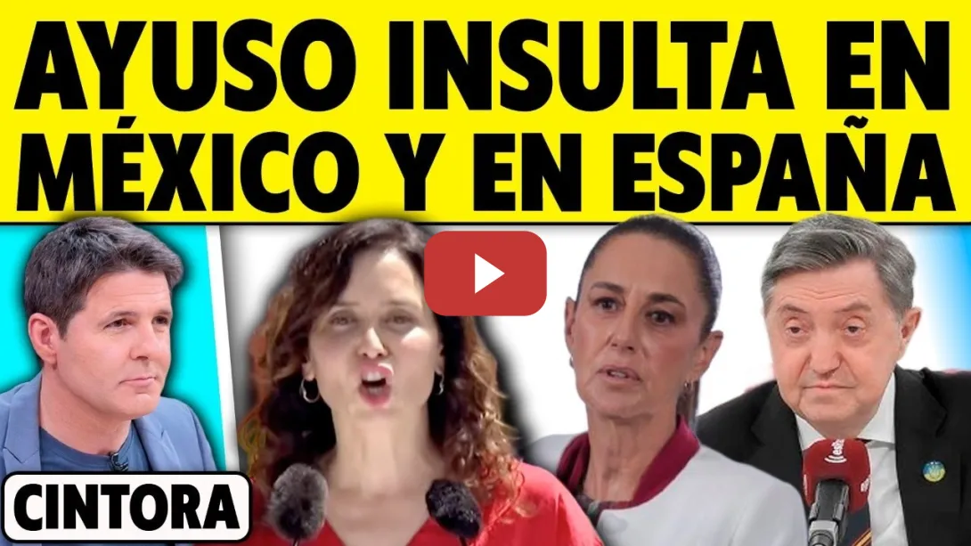 Embedded thumbnail for AYUSO CONTRA PEDRO SÁNCHEZ Y CLAUDIA SHEINBAUM. SIGUEN LOS BULOS